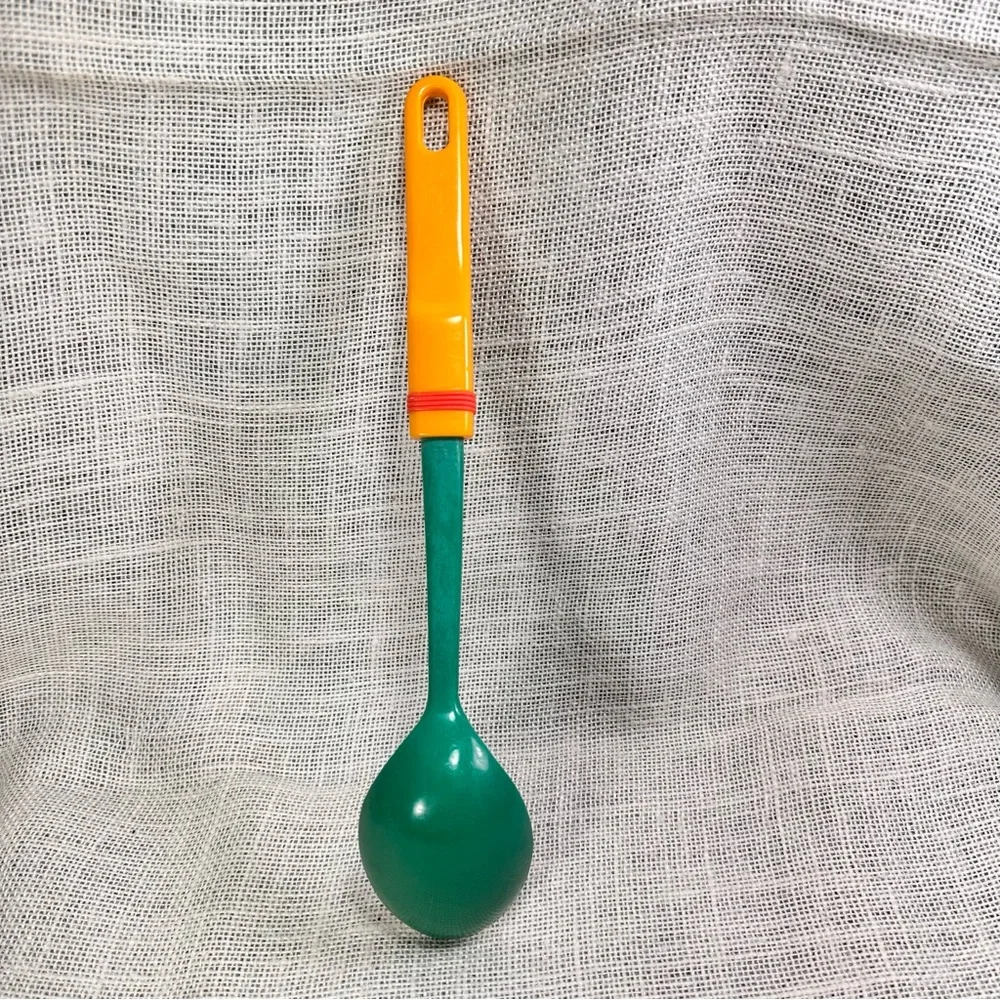 Green and Orange‎ Kitchen Spoon Vibrant Retro 80's